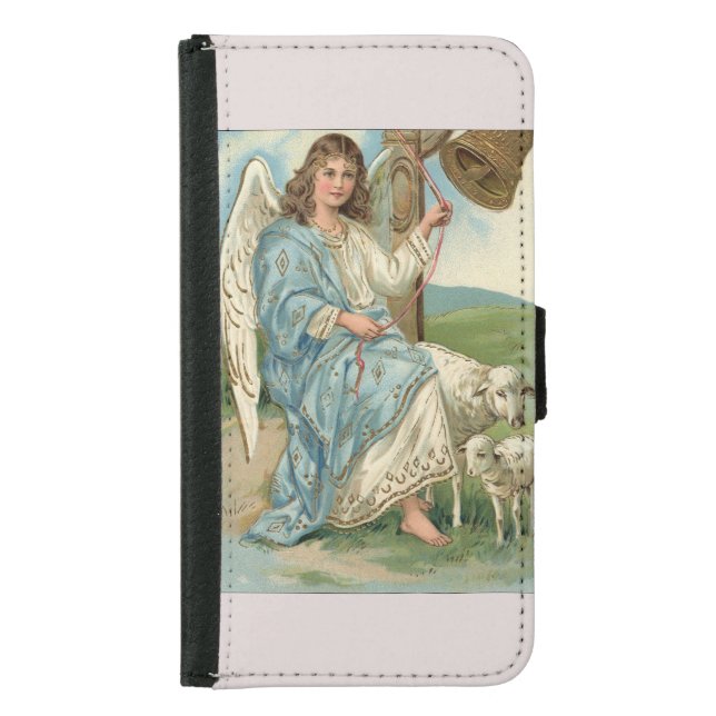 Beautiful Angel And Golden Bell Samsung Galaxy Wallet Case (Front)