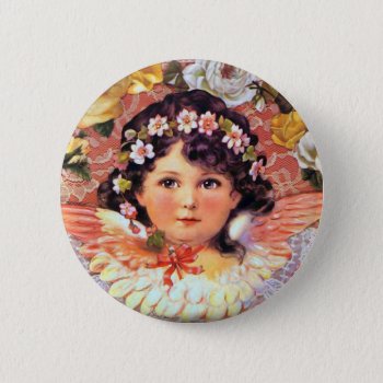 Beautiful Angel Child Pinback Button by weepingcherrylane at Zazzle