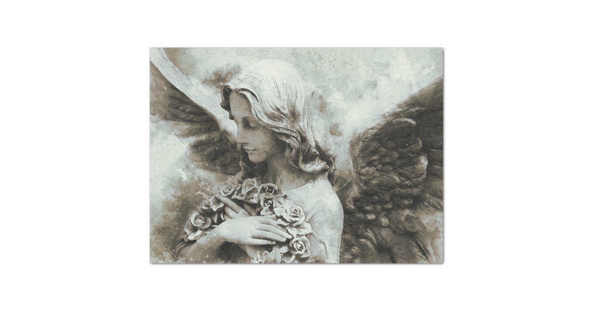 Beautiful Angel Decoupage Tissue Paper Zazzle