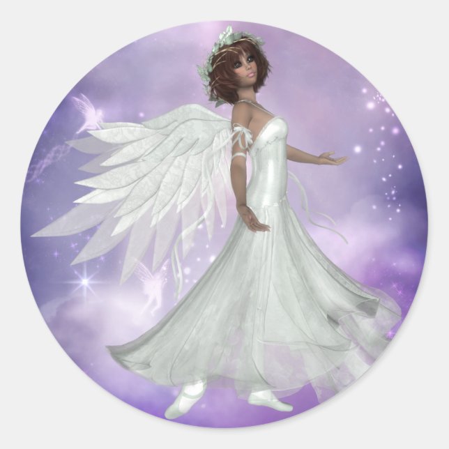 Beautiful Angel Design 3 Stickers (Front)
