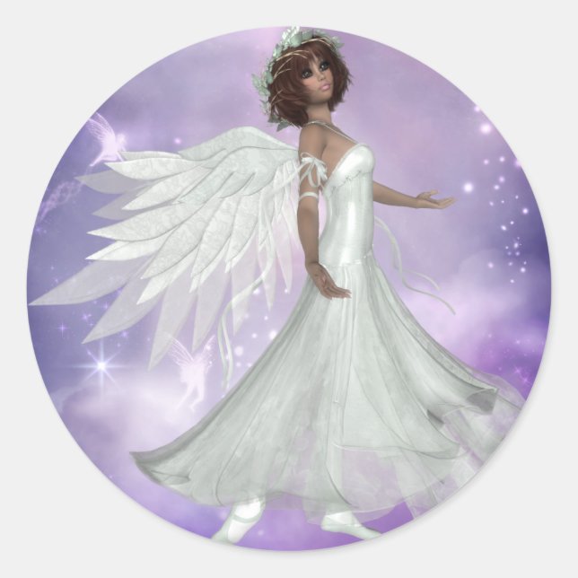 Beautiful Angel Design 3 Stickers (Front)