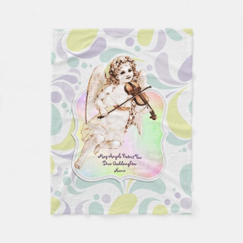 Beautiful Angel Goddaughter Gifts Personalized Fleece Blanket