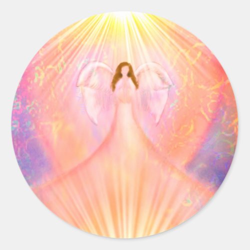 Beautiful Angel Guardian Pink Purple Stickers