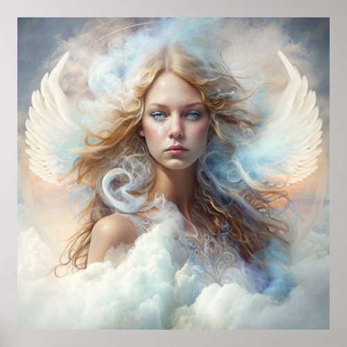 Beautiful Angel in the sky Poster