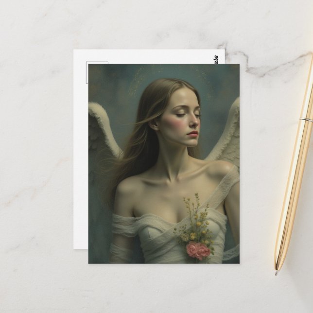 Beautiful Angel Postcard (Front/Back In Situ)