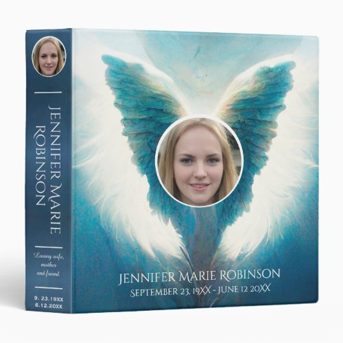 Beautiful Angel Wings 3 Ring Binder