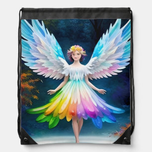 Beautiful Angel Wings Art-35444 Drawstring Bag