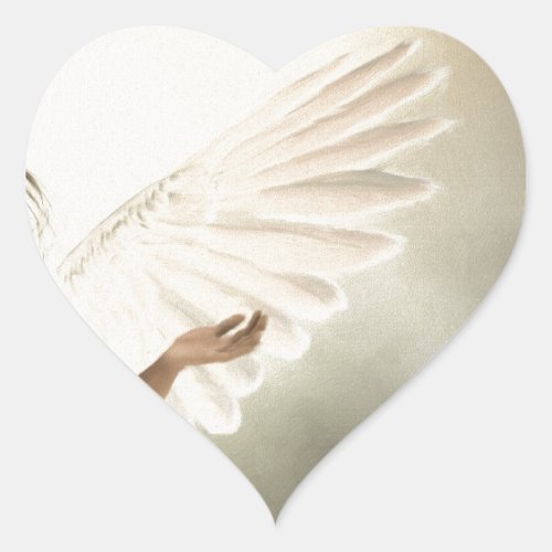 Beautiful Angel Wings Gift  Promotional Products Heart Sticker