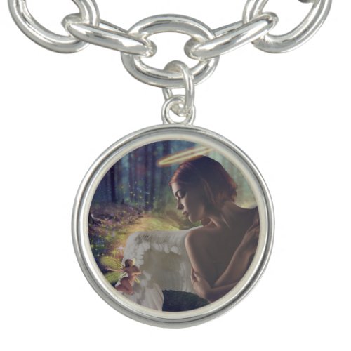 Beautiful Angel with Fairy Fantasy Art Bracelet