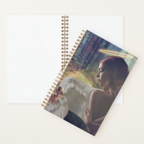 Beautiful Angel with Fairy Fantasy Art Notebook