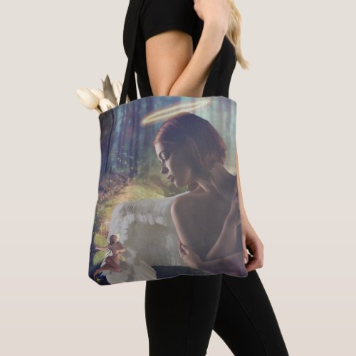 Beautiful Angel with Fairy Fantasy Art Tote Bag