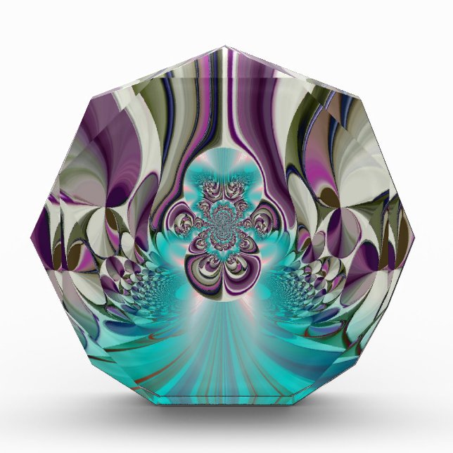 Beautiful Angelic Purple and Cyan Abstract Print Award (Front)