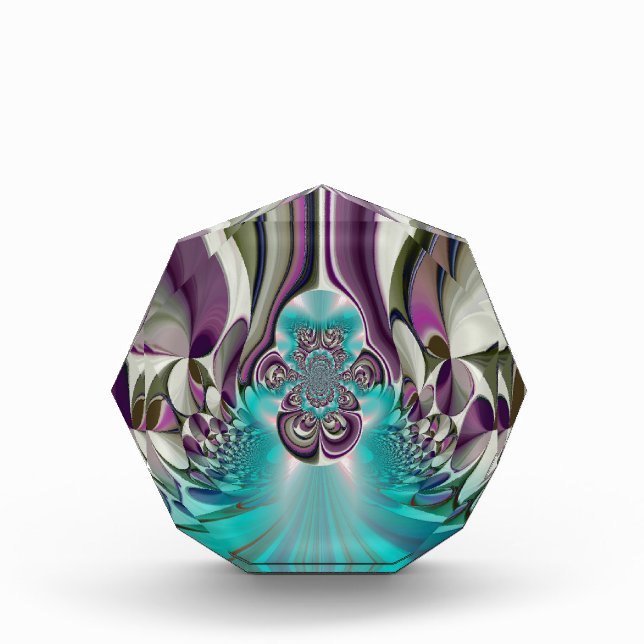 Beautiful Angelic Purple and Cyan Abstract Print Award (Front)