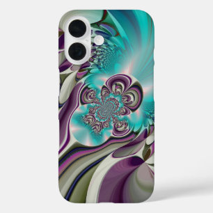 Beautiful Angelic Purple and Cyan Abstract Print iPhone 16 Case
