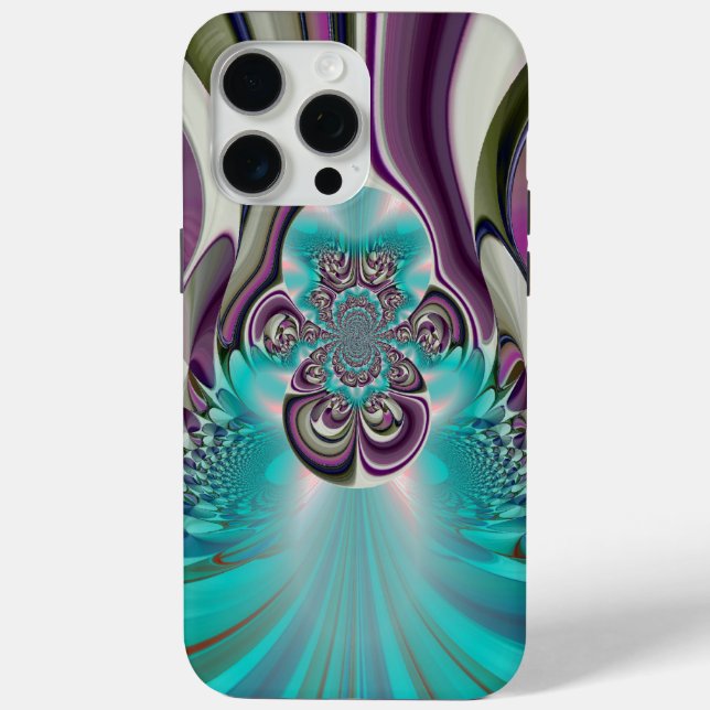 Beautiful Angelic Purple and Cyan Abstract Print Case-Mate iPhone Case (Back)