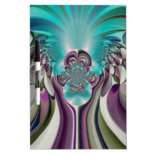 Beautiful Angelic Purple and Cyan Abstract Print Dry-Erase Board