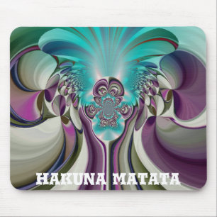 Beautiful Angelic Purple and Cyan Abstract Print Mouse Pad