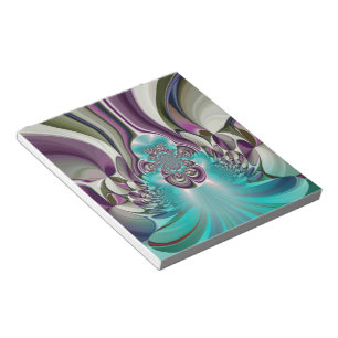 Beautiful Angelic Purple and Cyan Abstract Print Notepad