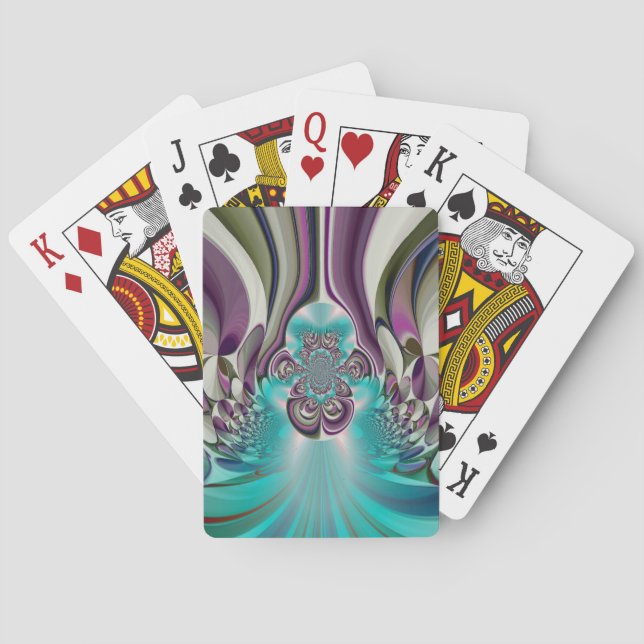 Beautiful Angelic Purple and Cyan Customize   Poker Cards (Back)