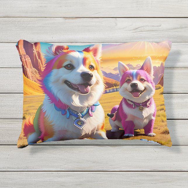 Beautiful Animal Four Outdoor Pillow (Front)