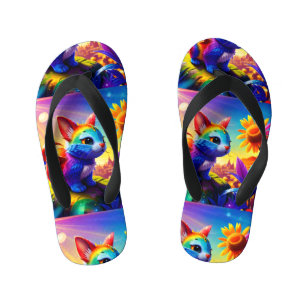 Beautiful Animal Three Kid's Flip Flops