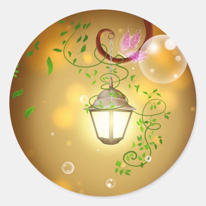 Beautiful animated fairy lantern sticker