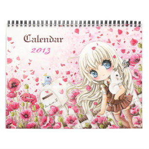 Beautiful anime chibi girls Calendar 2013