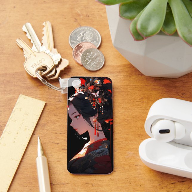 Beautiful Anime Geisha Keychain (Desk)