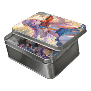 Beautiful Anime Girl Playing the Violin Jigsaw Puzzle