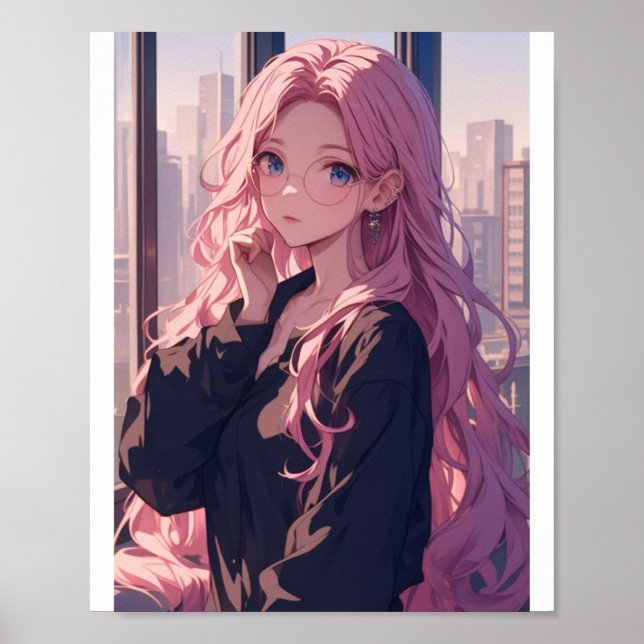 Beautiful Anime Girl Poster – Stunning Artwork  (Front)