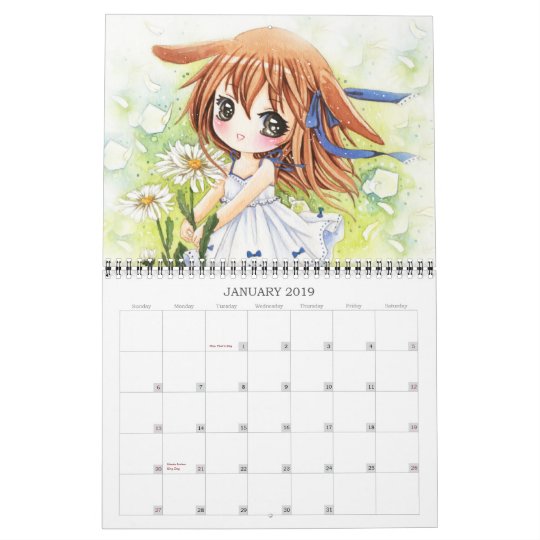 Beautiful anime girls Calendar 2013