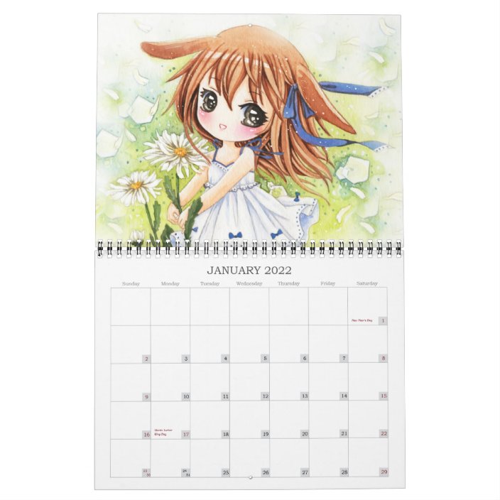 Beautiful anime girls Calendar 2013
