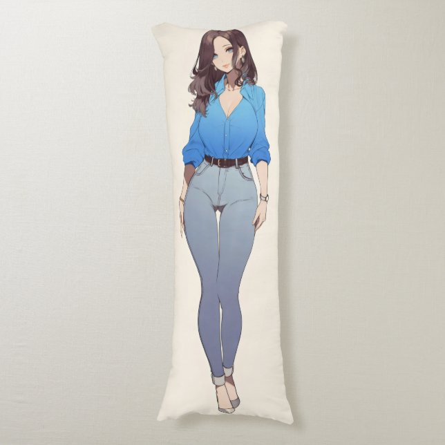 Beautiful Anime Woman Body Pillow (Front Vertical)
