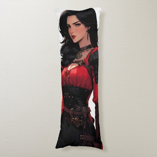 Beautiful Anime Woman Fantasy Body Pillow (Front Vertical)