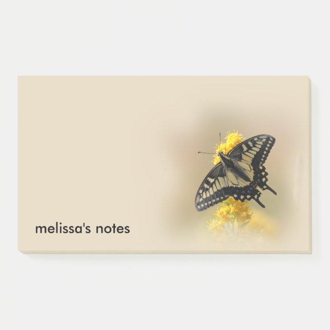 Beautiful Anise Swallowtail Butterfly in the Sun Post-it Notes (Front)