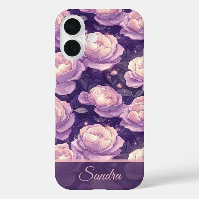 Beautiful Anniversary Gift Rose Flower Name Case-Mate iPhone Case (Back)