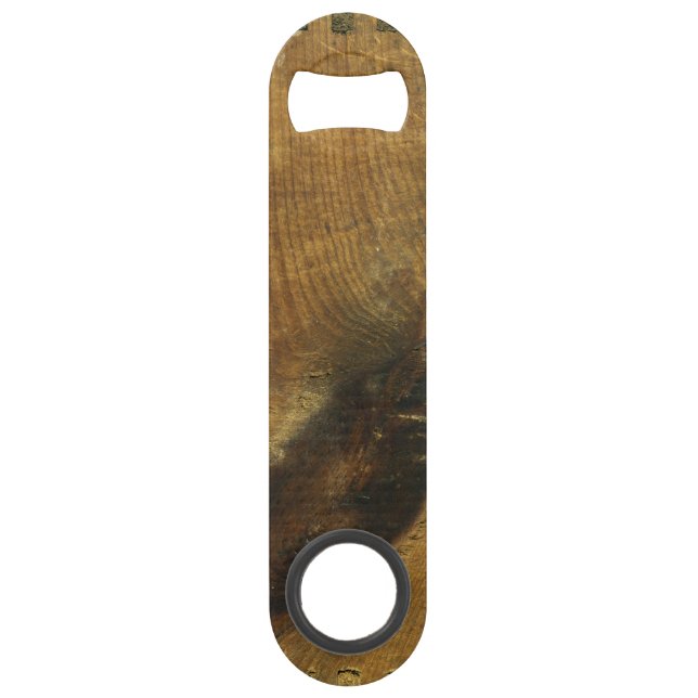 Beautiful Antique 100 Year Old Weathered Wood Bar Key (Front)