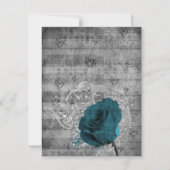 Beautiful antique blue rose paint splatter music (Front)