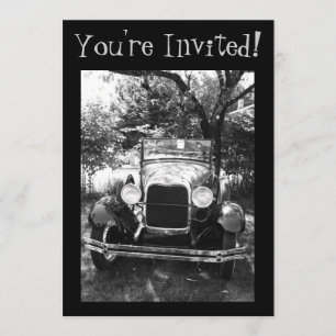 Beautiful Antique Car Photo Invite