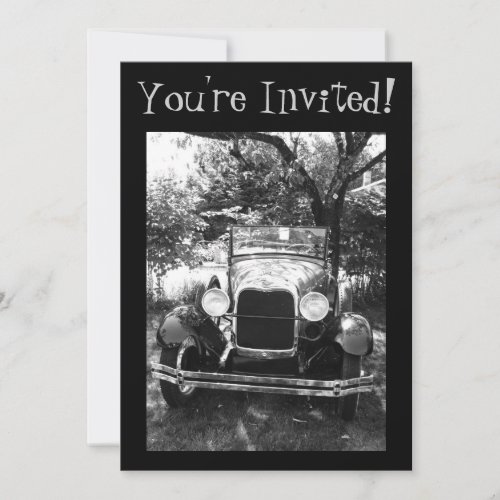 Beautiful Antique Car Photo Invite