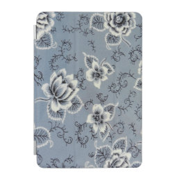 Beautiful Antique Colonial Blue Floral Pattern iPad Mini Cover