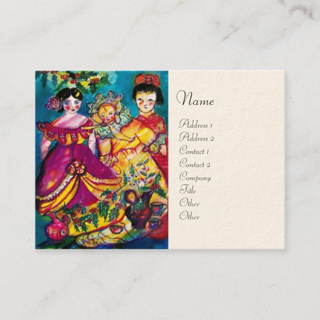 BEAUTIFUL ANTIQUE DOLLS BUSINESS CARD (Front)