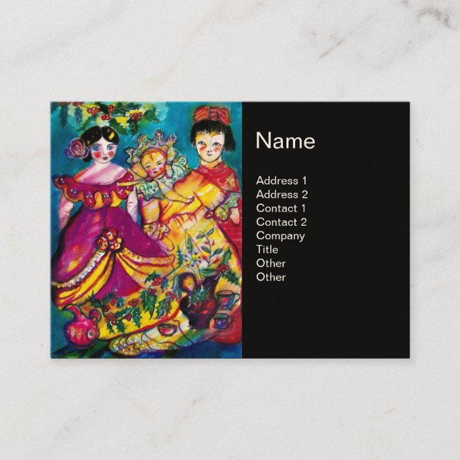 BEAUTIFUL ANTIQUE DOLLS BUSINESS CARD (Front)