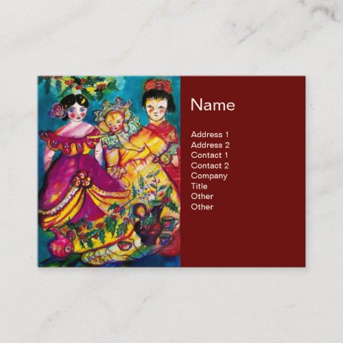 BEAUTIFUL ANTIQUE DOLLS BUSINESS CARD