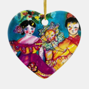 BEAUTIFUL ANTIQUE DOLLS CERAMIC ORNAMENT