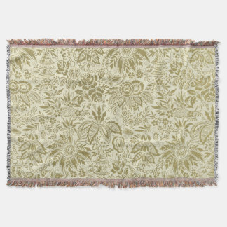 Beautiful Antique Floral Throw Blanket