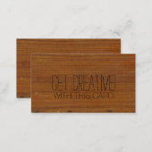 Beautiful Antique Inspired Textured Wood Business Card (Front/Back)