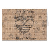 Beautiful antique music notes heart (Front Horizontal)