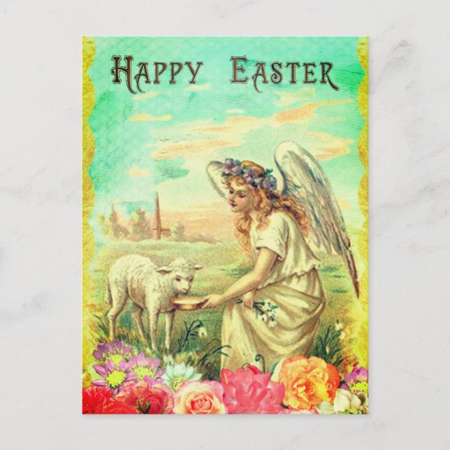 Beautiful antique picture of Easter Card (Front)