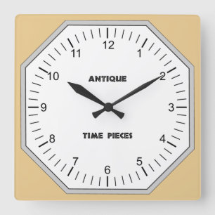 Beautiful Antique Time Pieces Square Wall Clock